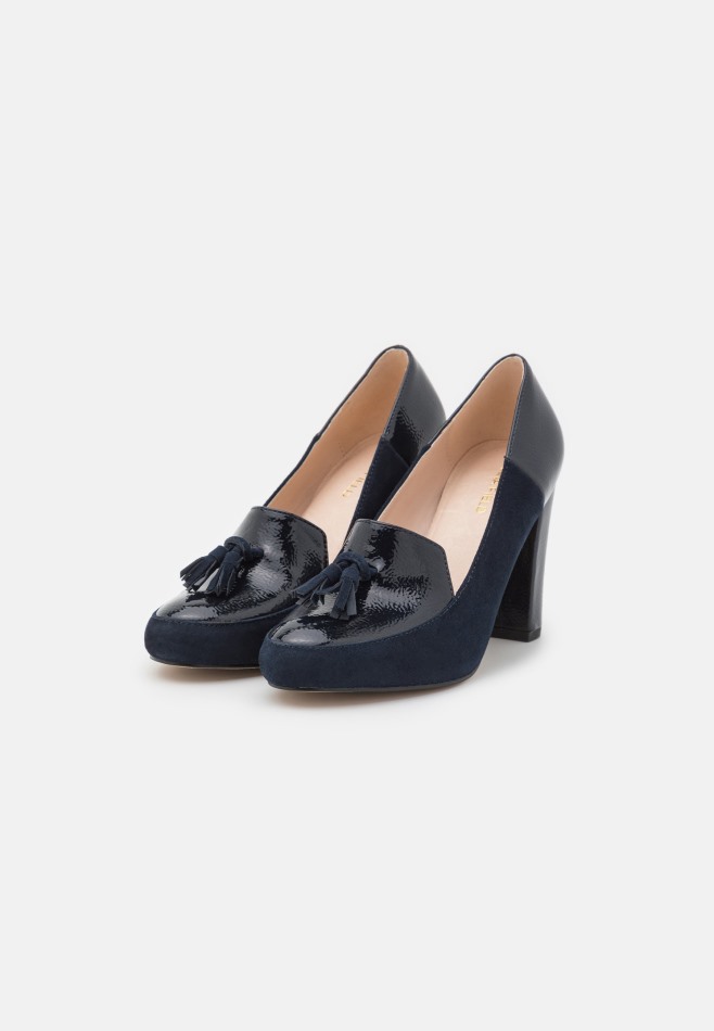 Gabour | Cuir Bleu Foncé Exclusif - Talons Classiques